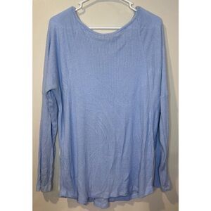 SO. Women’s Light‎ Blue Ribbed Back Long Sleeve Top Size Large
